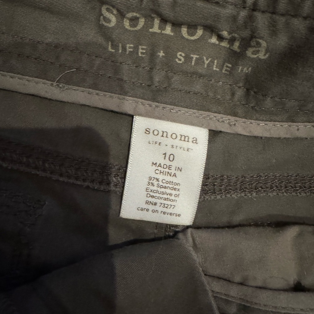 Ladies Sonoma cargo pants convertible to capris sz 10 - Picture 4 of 7